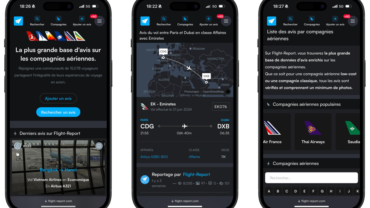 Flight-Report lance une nouvelle version compatible mobile de son site internet